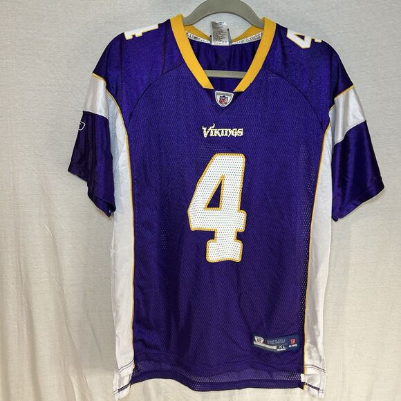 Minnesota Vikings Brett Favre #4 Jersey Reebok Youth XL NFL Team Apparel - Picture 1 of 8